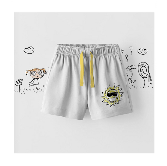 Toddler Yellow Sunglasses Sun Shorts