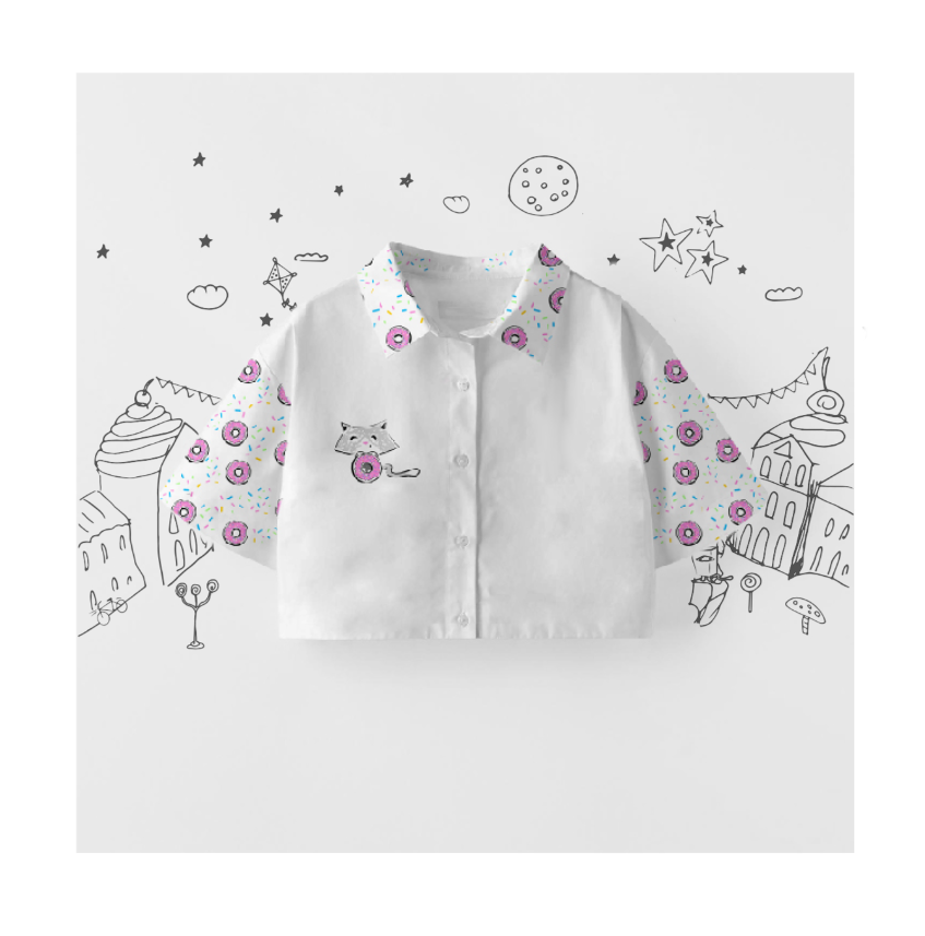 Toddler Coco Donuts Button-Up Shirt