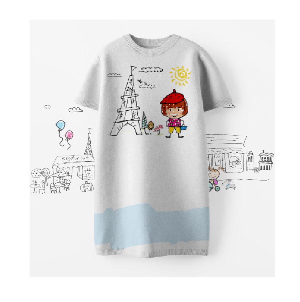 Toddler Ati in Paris Dress