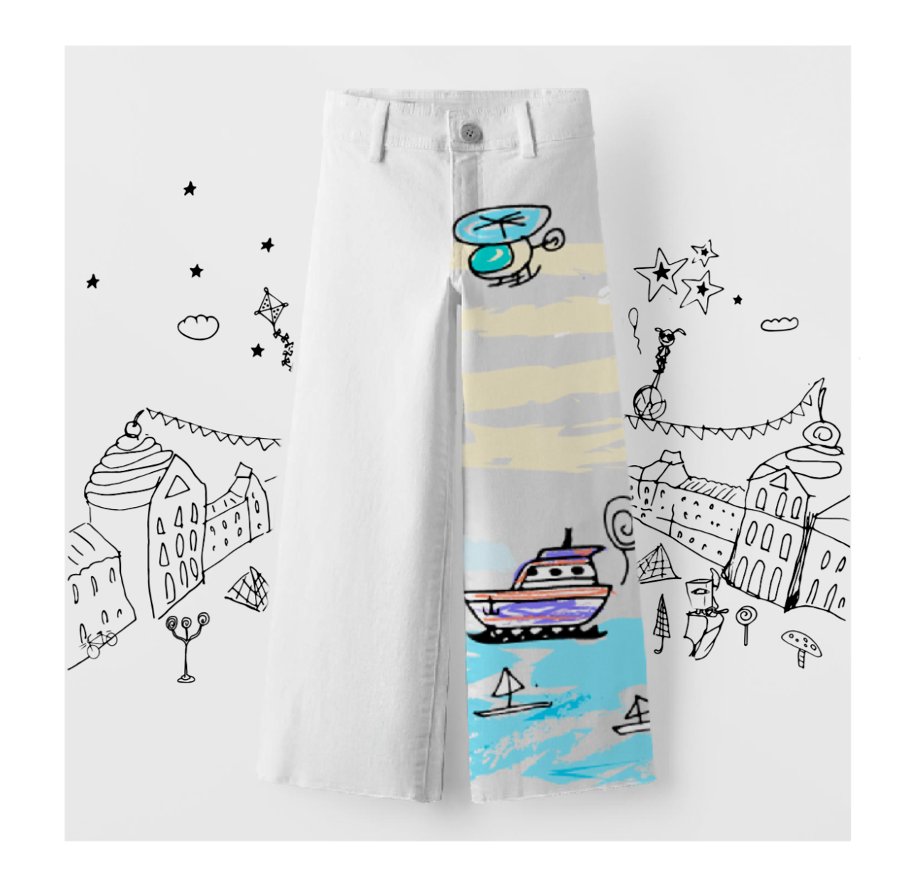 Toddler Sail Boat Long Pants