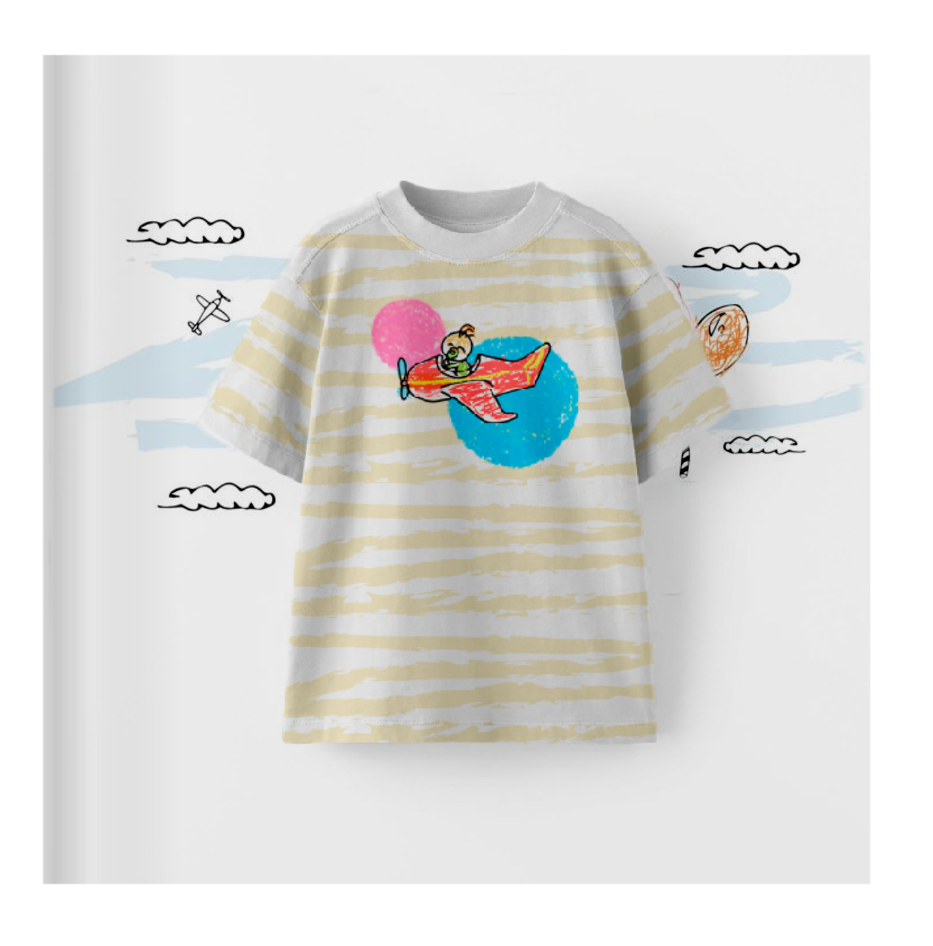 Toddler Jelly Plane Stripes Shirt