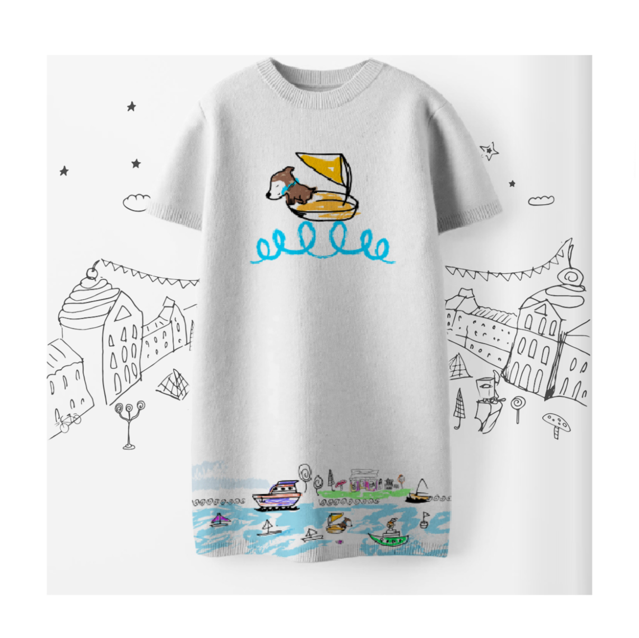 Women’s Choco Sailboat Dress