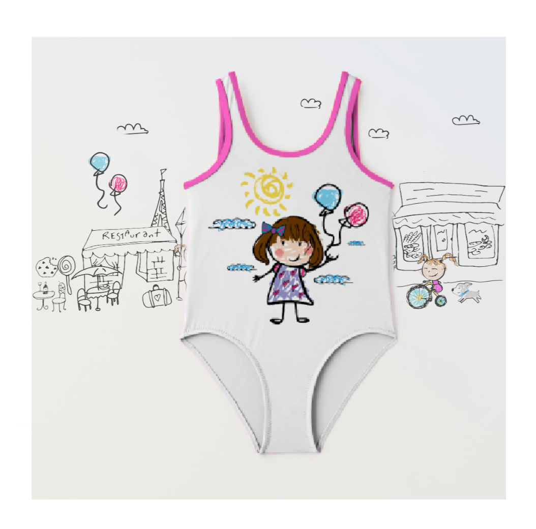 Toddler’s Marilola with Balloon Print Swimwear Bathing Suit