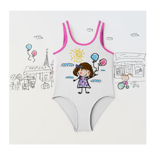 Toddler’s Marilola with Balloon Print Swimwear Bathing Suit